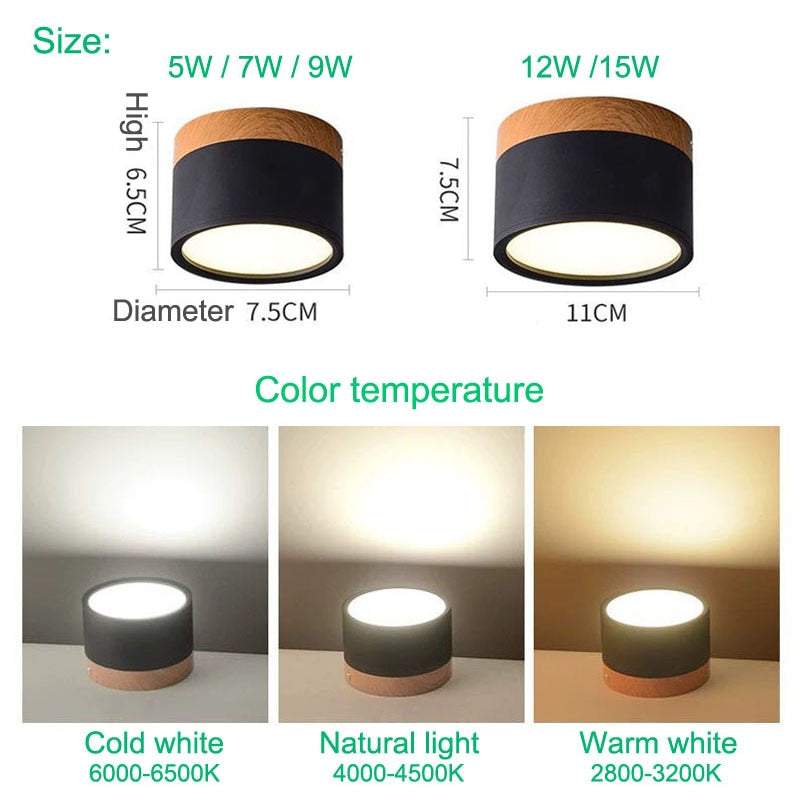 wood recessed downlight