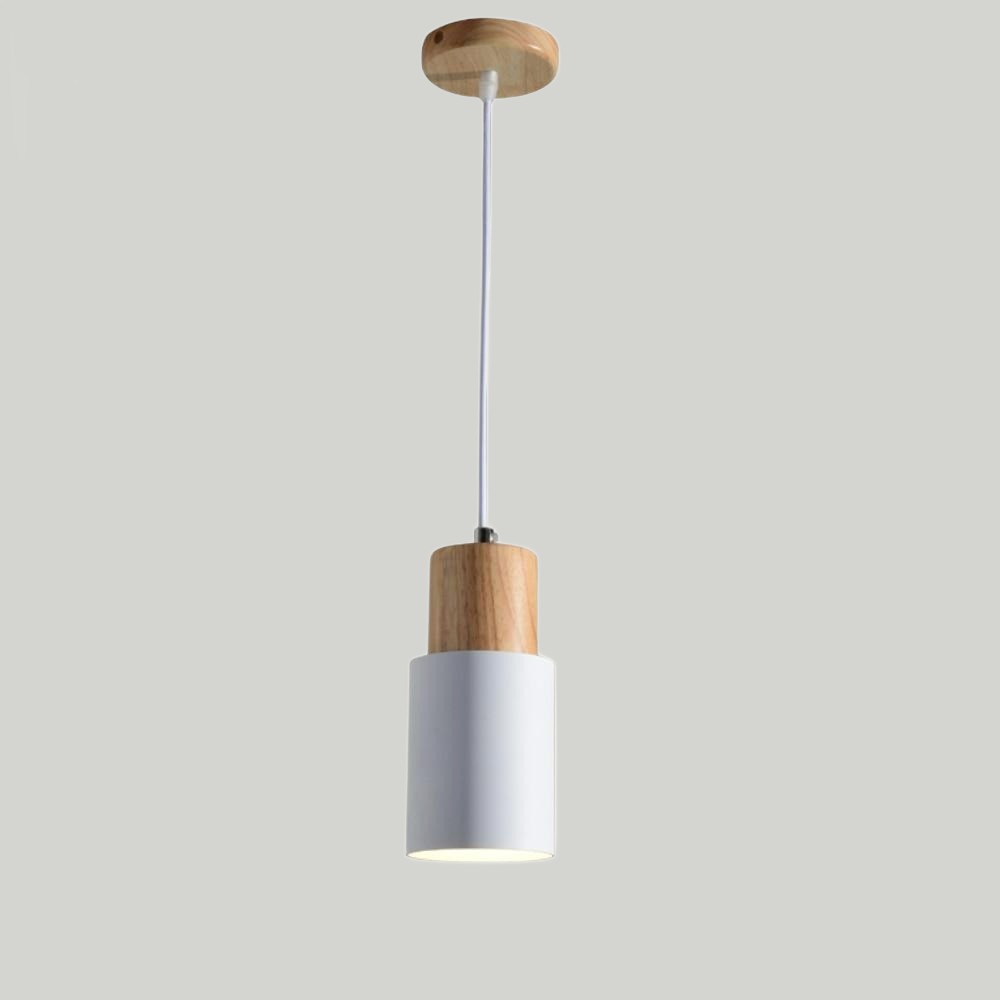 minimalist wood pendant light