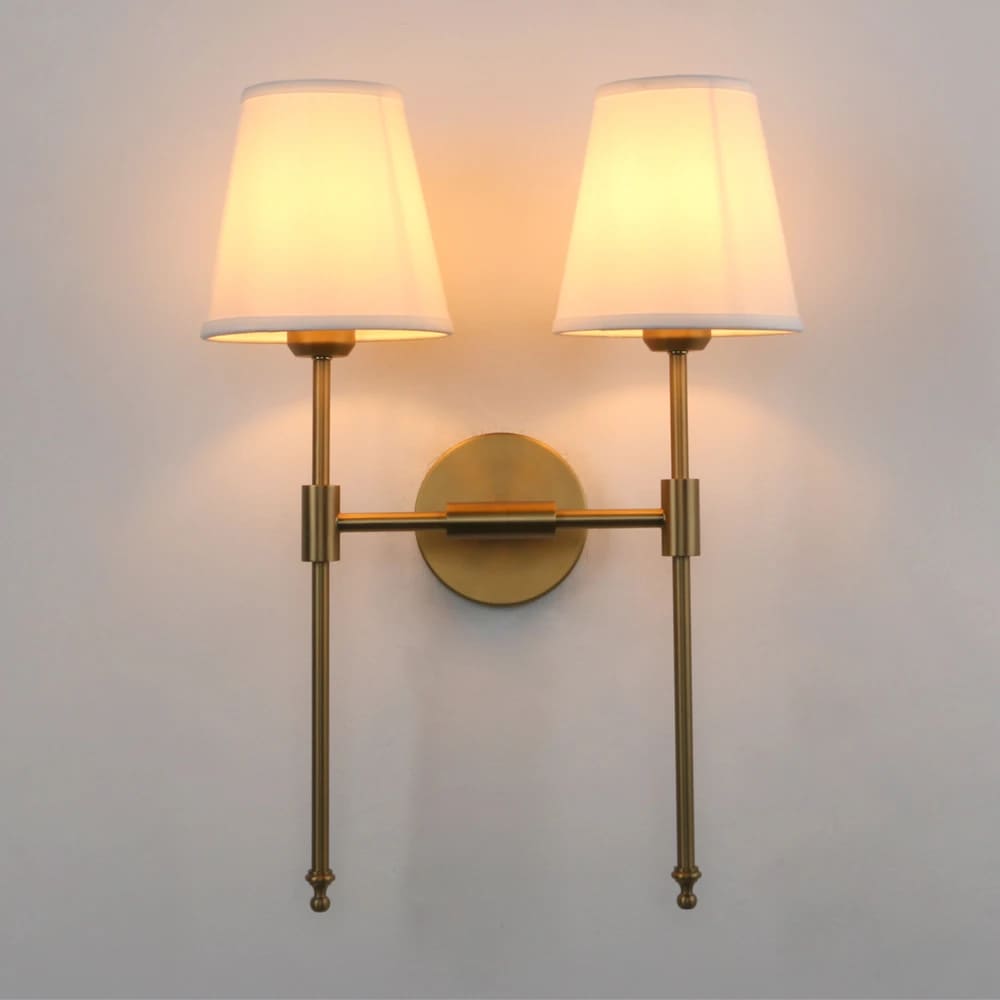 2 Light Fabric Wall Sconce