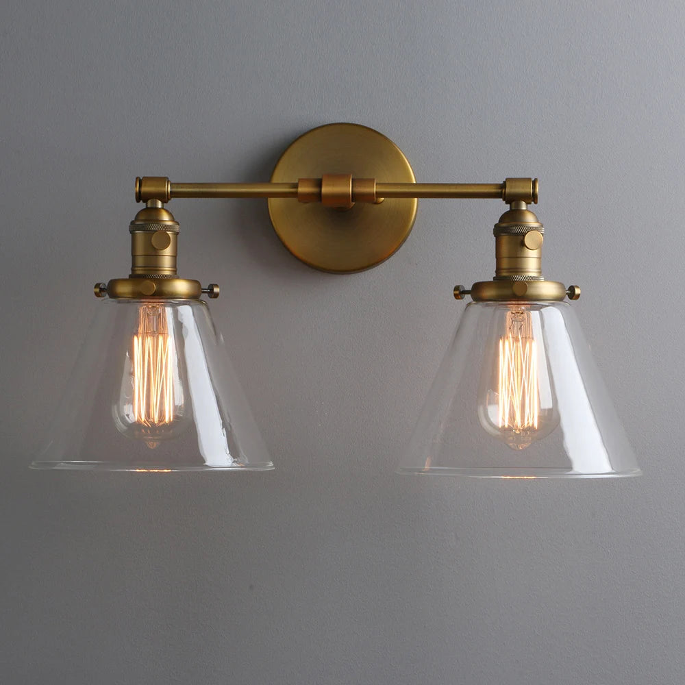 2 light cone wall sconce