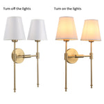 2 light wall sconce fabric