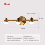 3 lights gold wall sconce for bathroom 