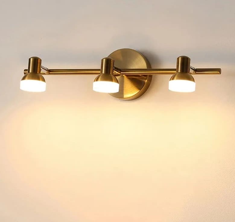 3 heads bathroom wall lights