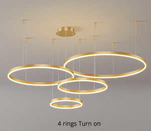 4 rings circular chandelier