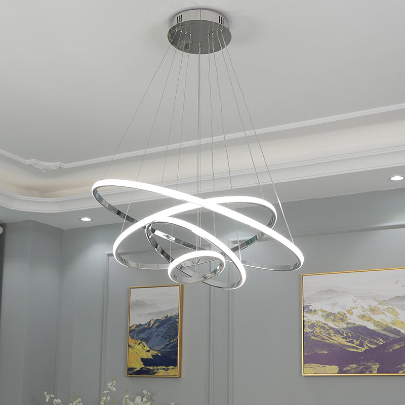 4 rings round chandelier