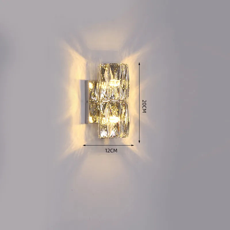 7.87 inch crystal wall sconce