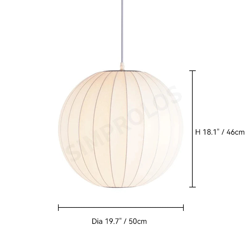 Ball silk pendant light 19.7 inch | Lighting Homei