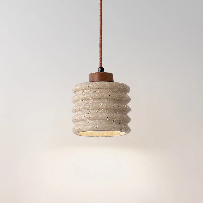 Beehive Travertine Pendant Light