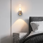 Contemporary LED Wall Light | Half Brass & Glass Tube Sconce