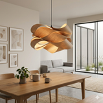 Aurora Wavy Wooden Pendant Lamp
