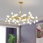 Gold finish branch chandelier