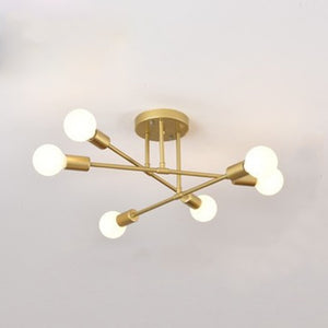 Gold sputnik ceiling light