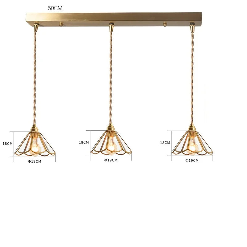 3 light linear pendant