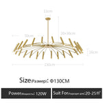 24 heads gold candle chandelier