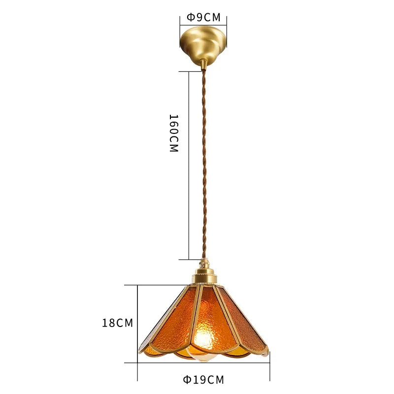 stained glass pendant light