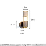 LED Glass Wall Sconce | Luxury Indoor Wall Light for Bedroom & Hallway