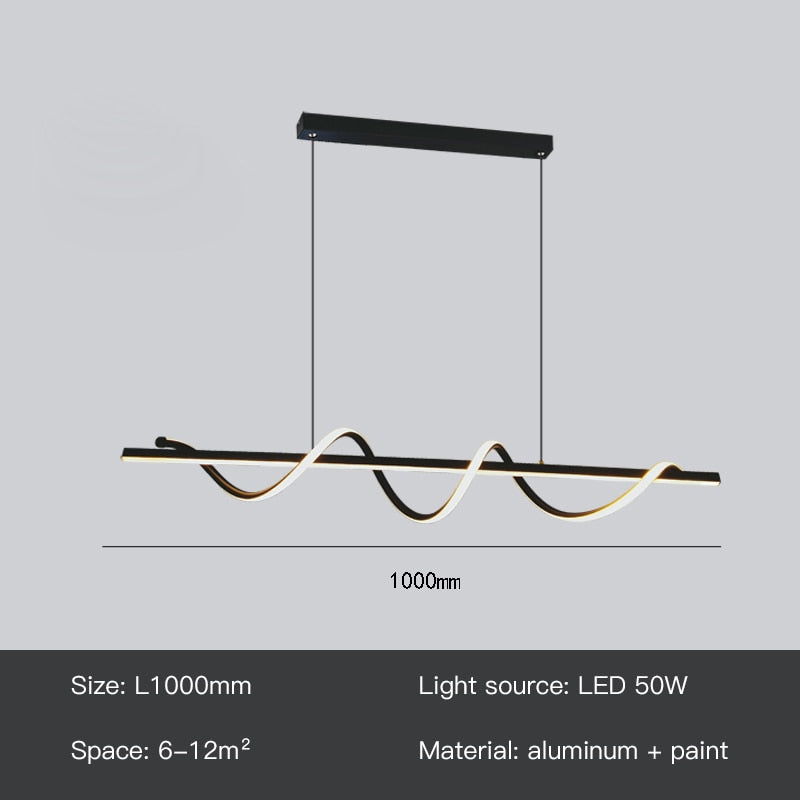 Linear Wave Chandelier lighting