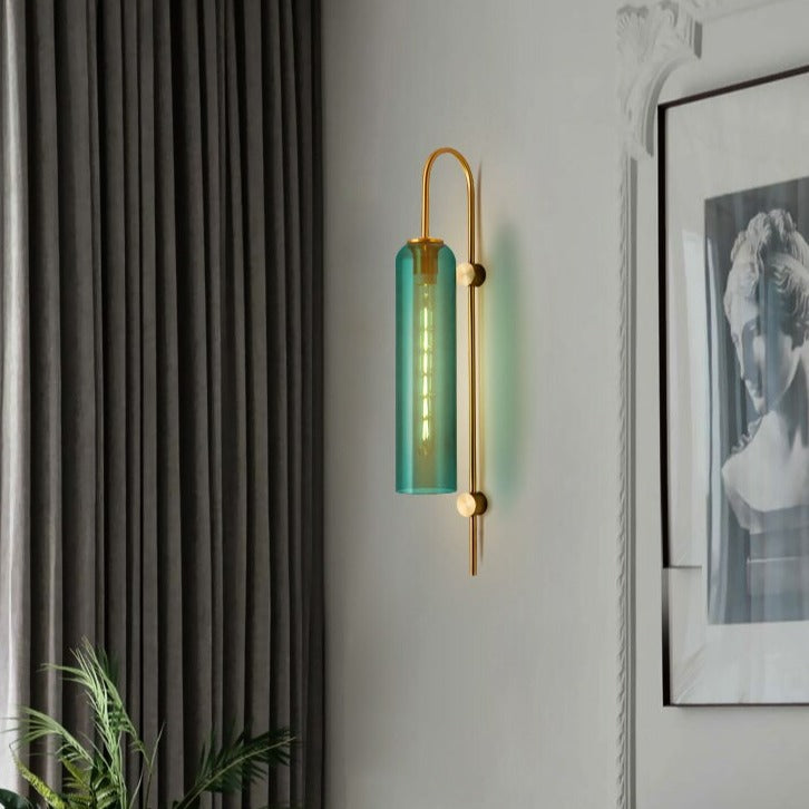 Long Tube Glass Wall Sconce