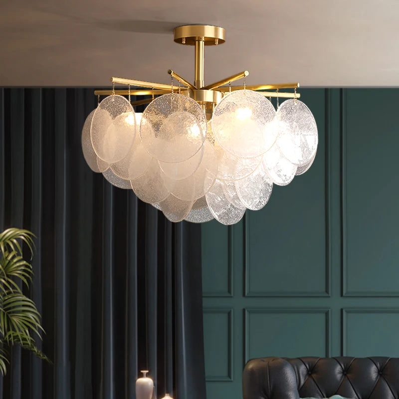 Modern Glass Discs Chandelier