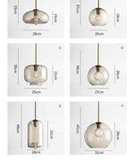 Modern amber ceiling light