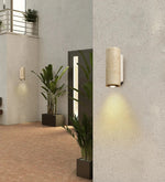 Round Travertine Led Wall Sconce Waterproof