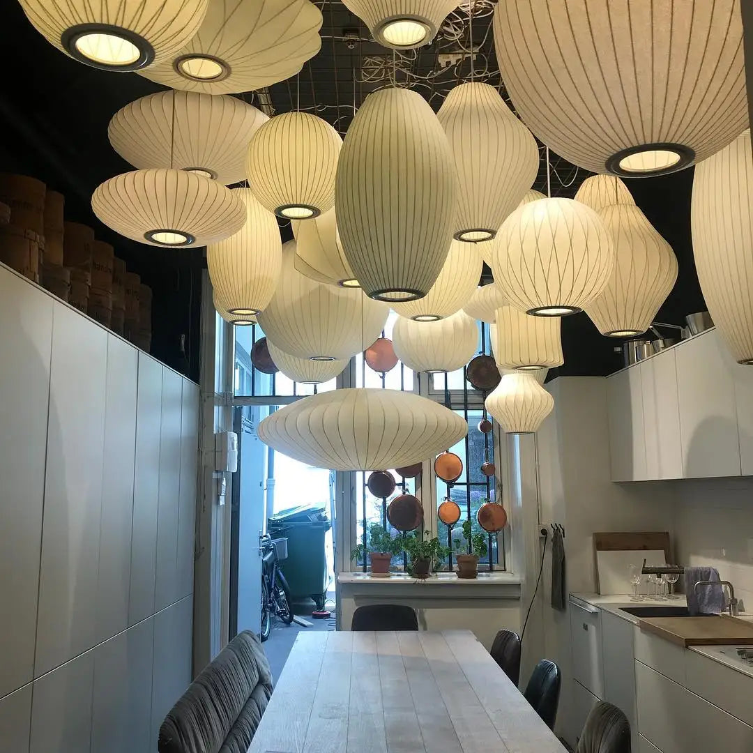 Silk Bubble Pendant Light