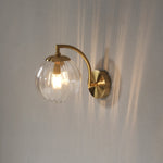 clear glass ball wall sconce