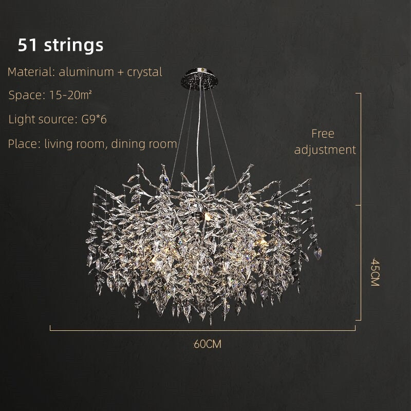 branch chandelier with crystals