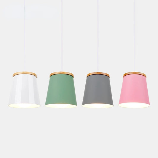 Wooden Nordic Drop Down Lamp