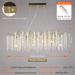 59 inch large crystal chandelier