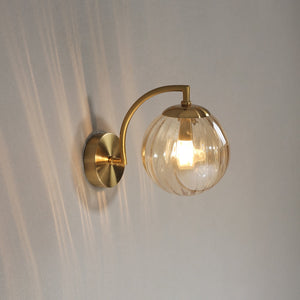 clear glass ball wall sconce