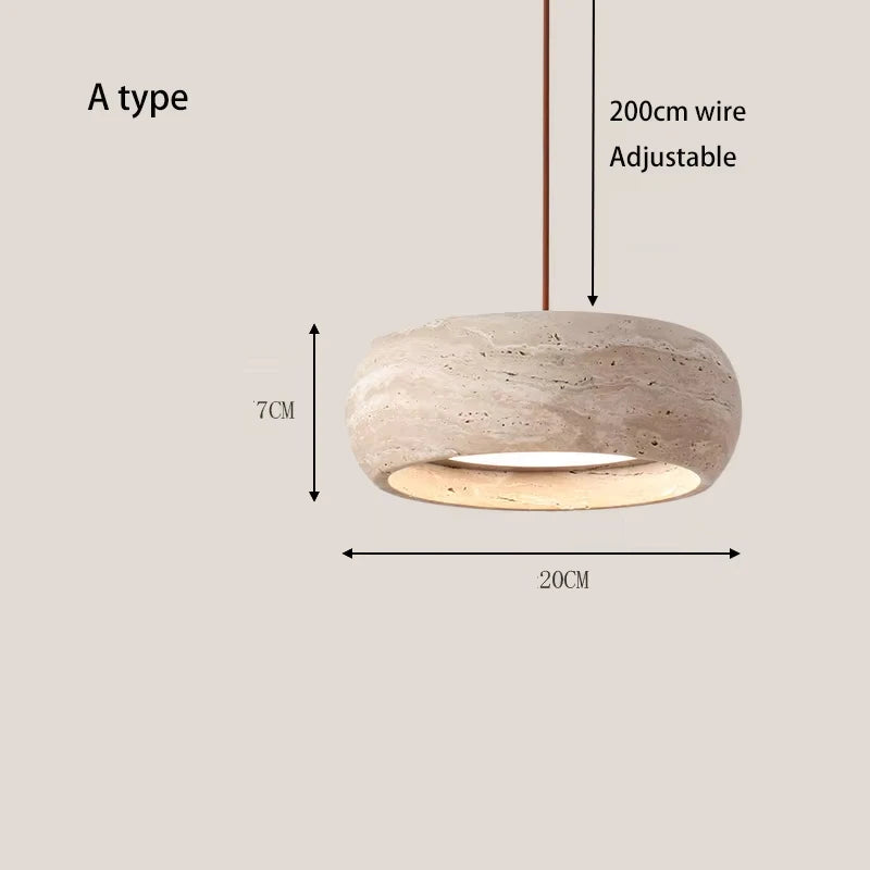 Ande Modern Travertine Pendant Light