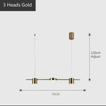 brass linear chandelier