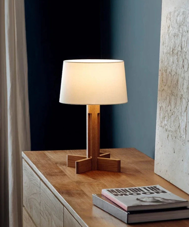 Scandinavian style lighting – floor and desk lamps with fabric shades