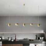 linear chandelier dining room