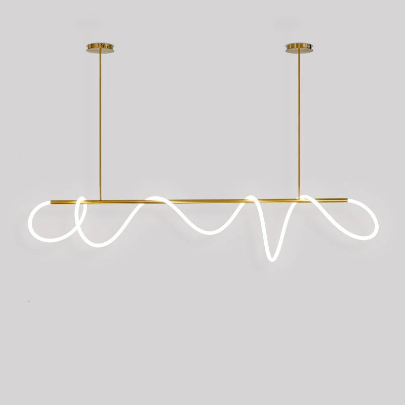 modern linear chandelier
