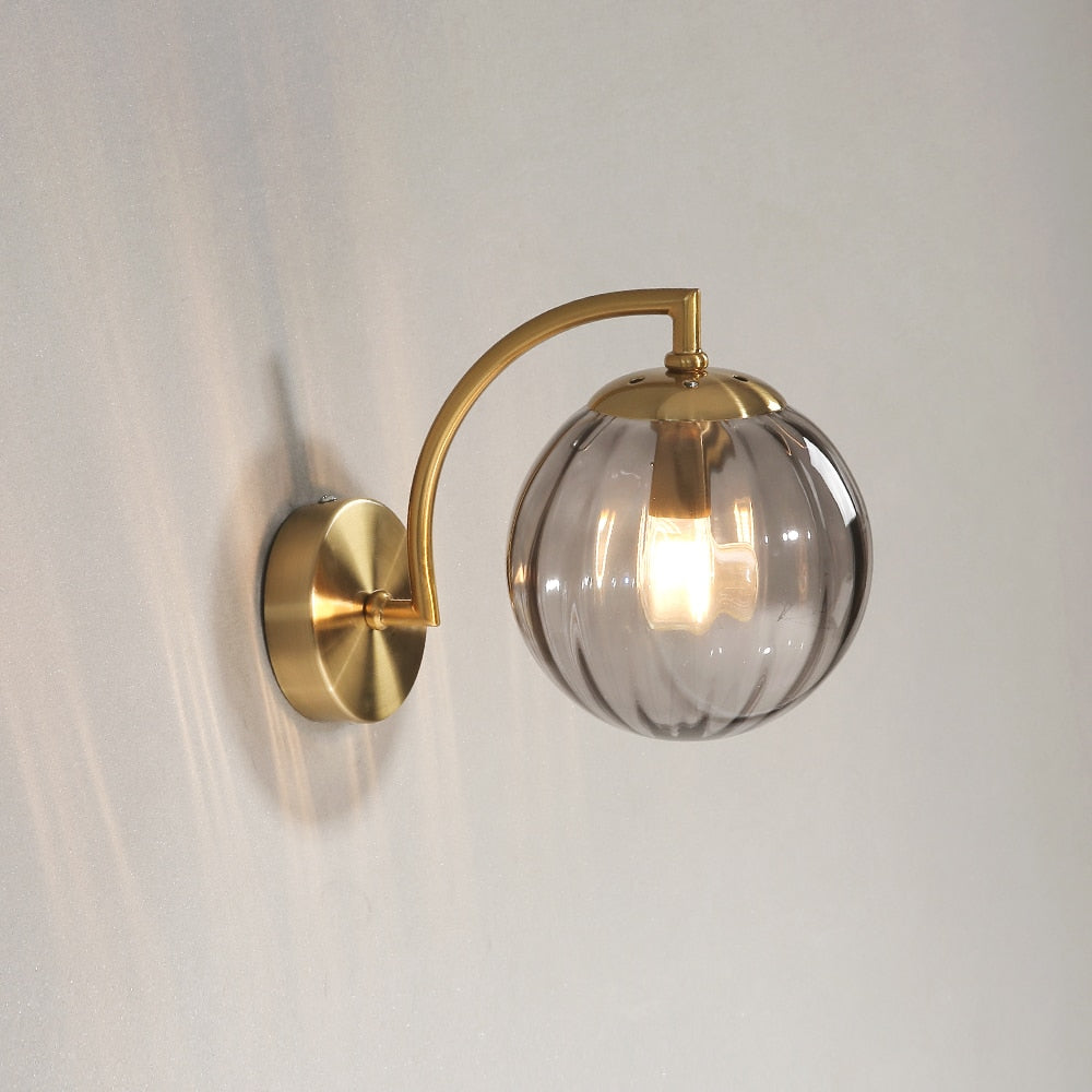 modern glass ball wall light