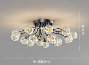 crystal globe chandelier