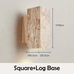 Square Travertine Led Wall Sconce