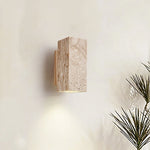 Square Travertine Led Wall Sconce