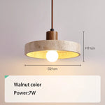 Walnut color Yuri Travertine Pendant Light
