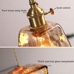 amber glass light fixture