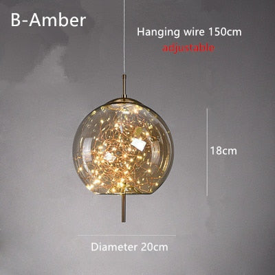 amber globe lamp