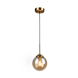 amber modern glass globe pendant light