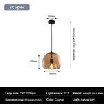 amber globe pendant lamp