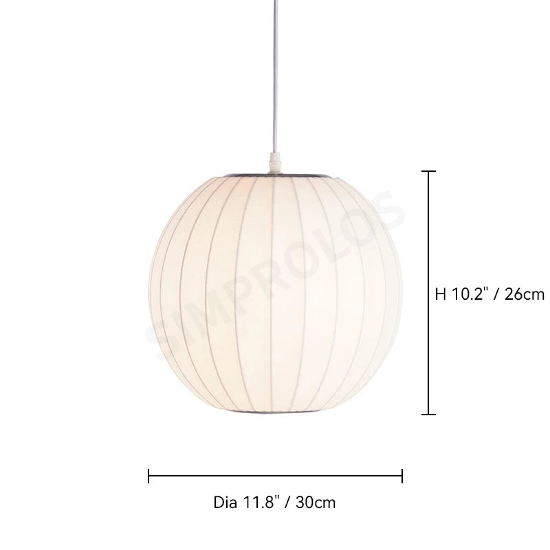 ball silk bubble pendant light