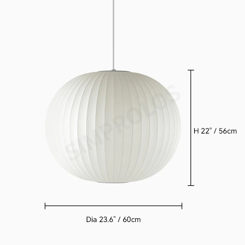 ball silk pendant light 23.6 inch