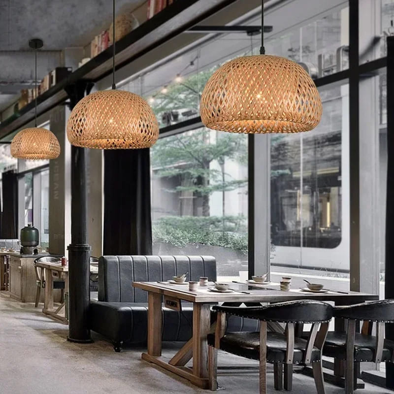 bamboo hanging lights for restaurant