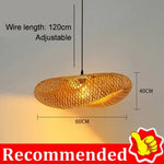 bamboo pendant light shade