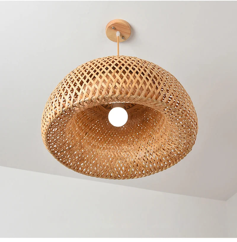 bamboo wicker pendant light